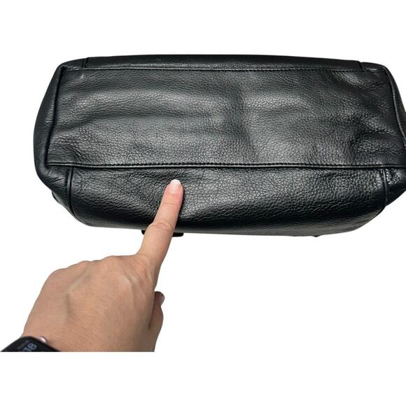 Coach Ava Leather Chain Tote Bag in Black with Gold Hardware - Picture 9 of 16